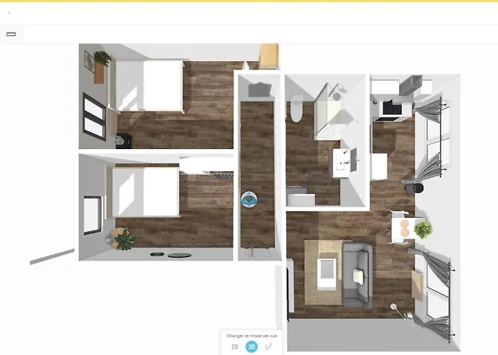 # Le 3 # Joli Appartement T3 Mulhouse Centre, Neuf, Calme Et Tout Equipe